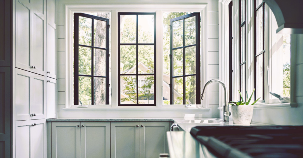 Windows to the kitchen